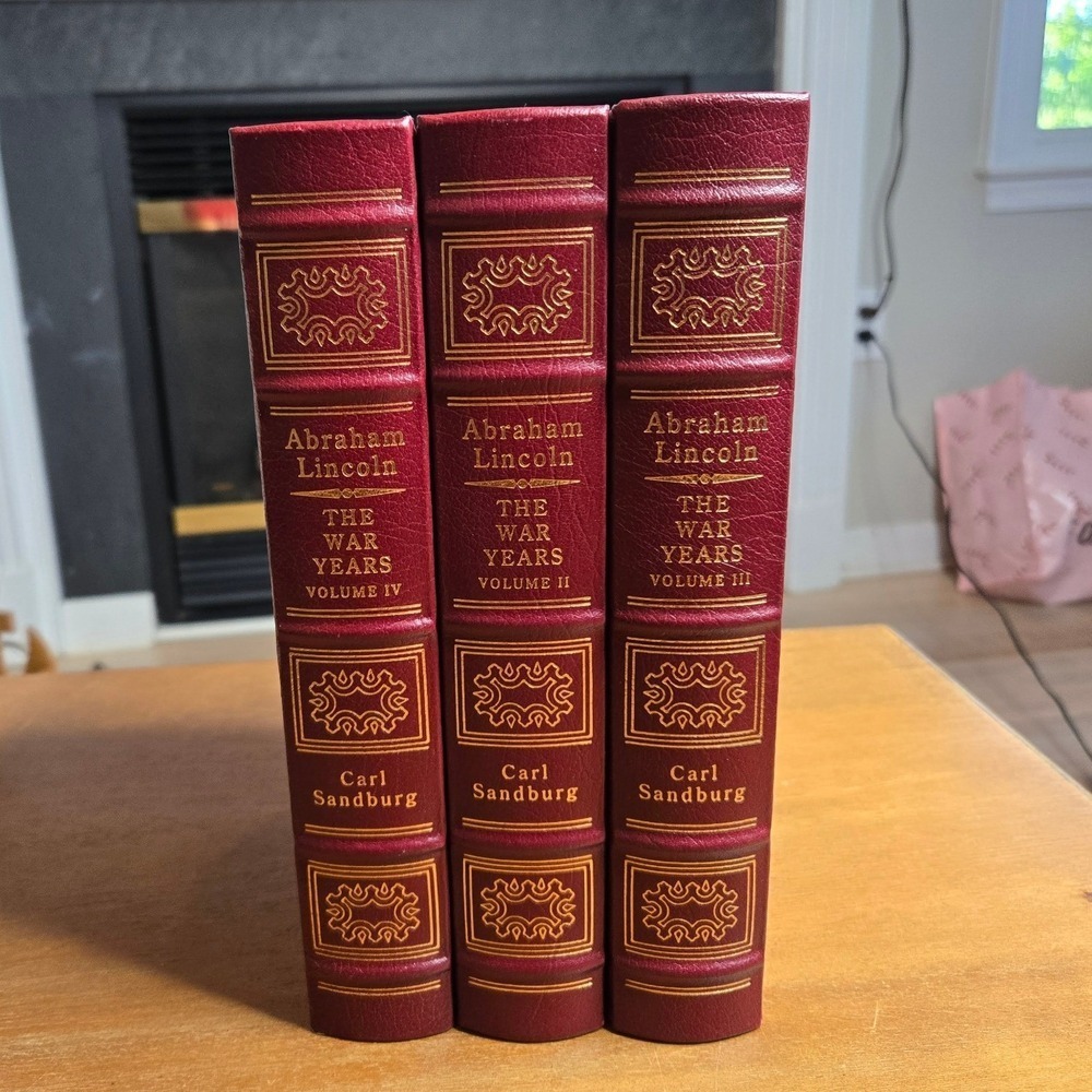 Easton Press Abraham Lincoln The War Years Carl Sandburg 1-3 Vol Book Set